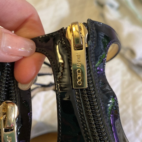 Jimmy Choo “Sage” double ankle strap patent leather pump 37.5 - Picture 12 of 15